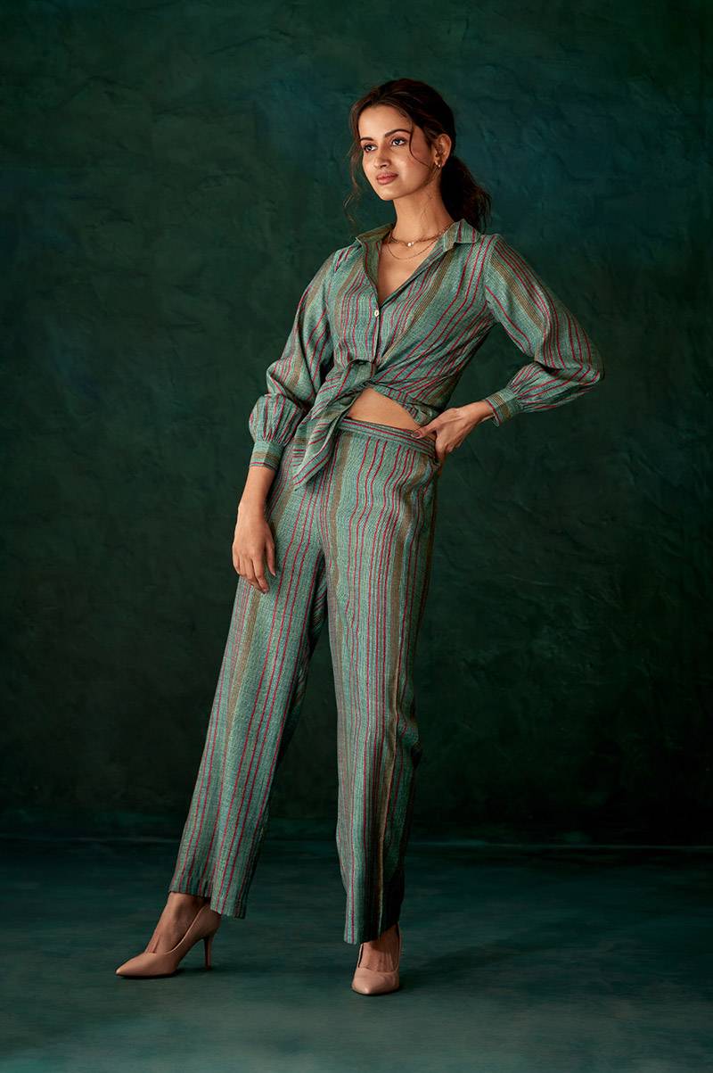 modal-green-shirt-with-trousers-co-ord-set
