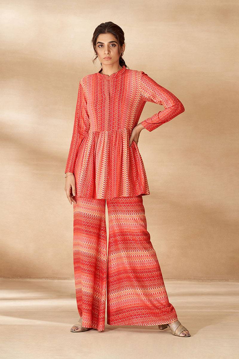 rayon-slub-red-tunic-with-trousers-co-ord-set