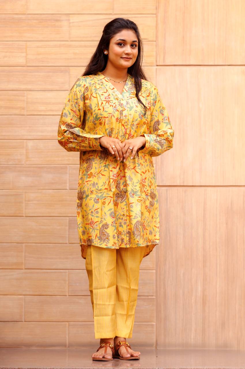 yellow-foil-print-chanderi-co-ord-set-influencer-style-influencers-style