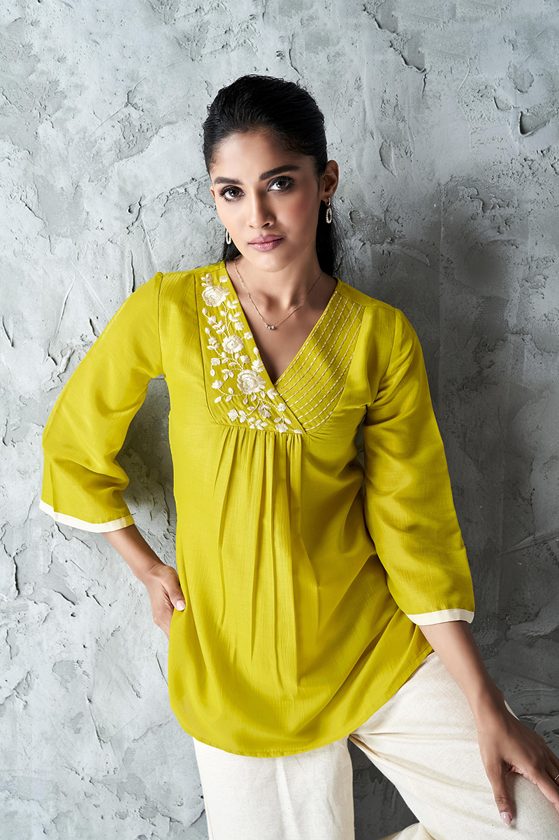 parrot-green-festive-wear-a-line-embroidered-top