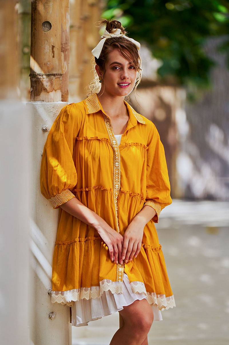 mustard-cotton-embroidered-loose-fit-dress
