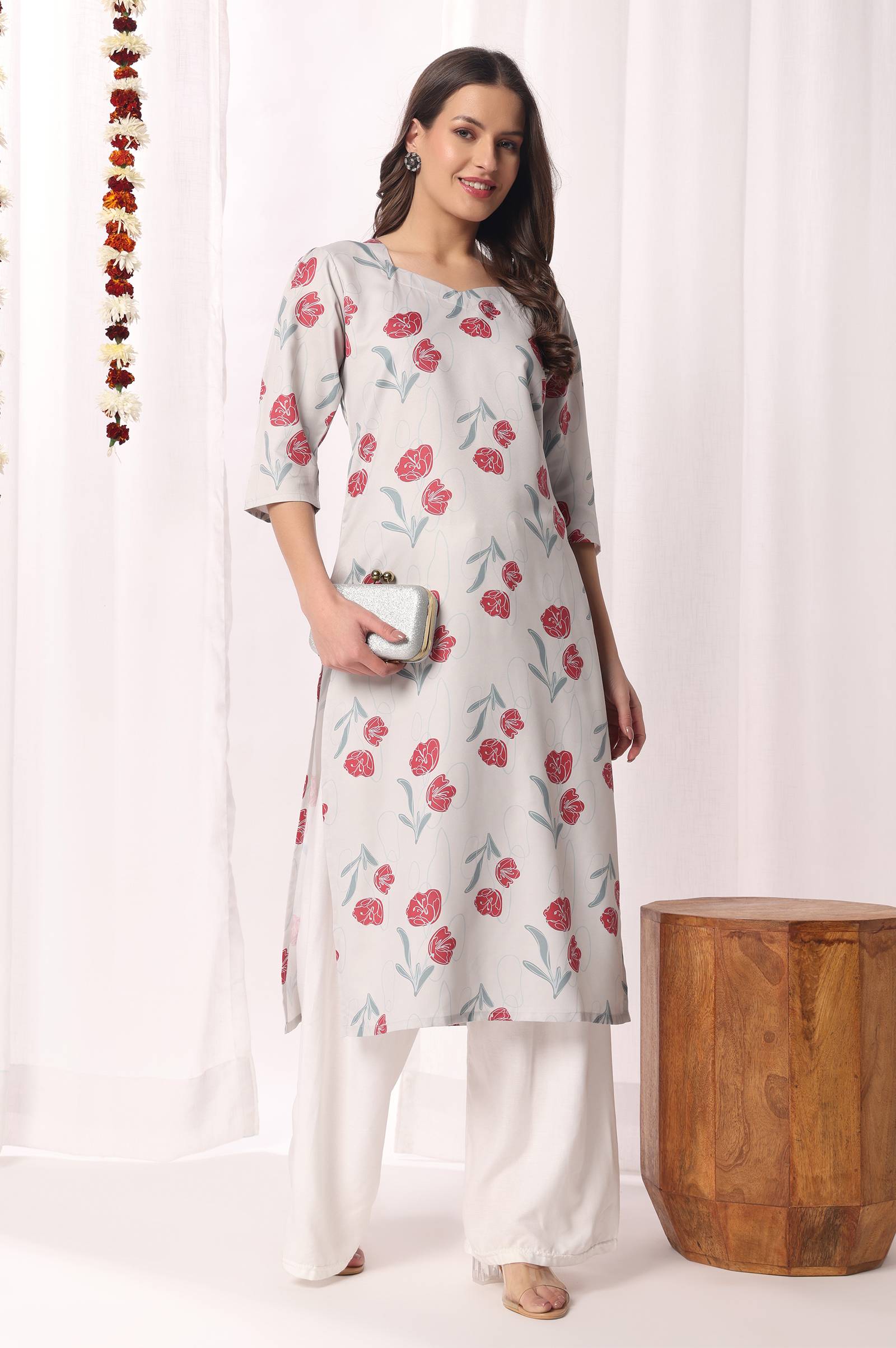 light-grey-cotton-blend-floral-printed-kurta-for-women