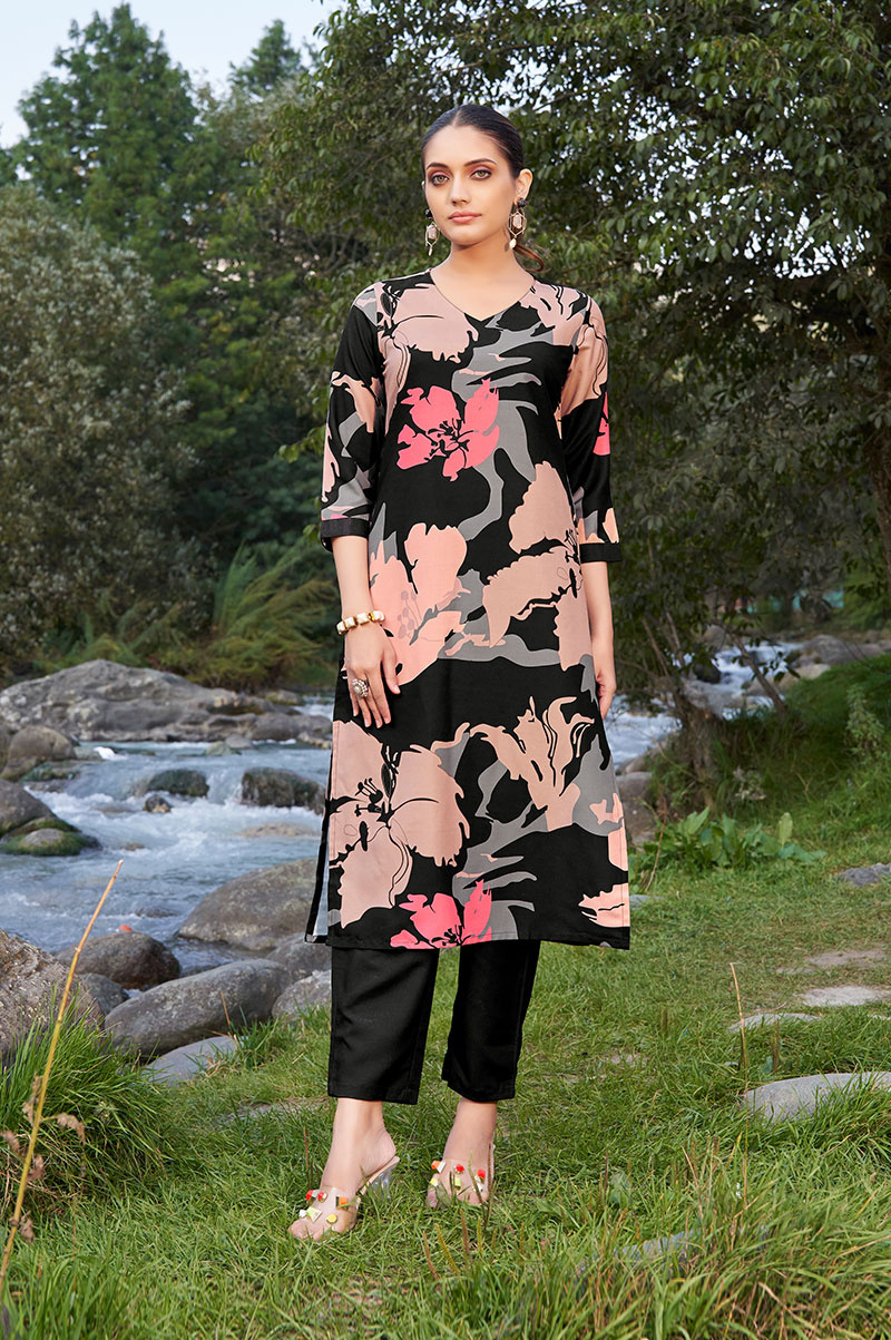 black-floral-printed-pure-cotton-kurta-with-trouser