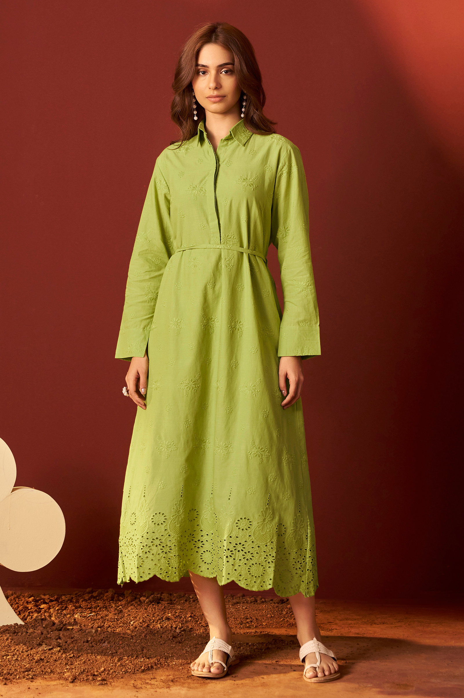 green-pure-cotton-schiffly-embroidered-dress-for-women