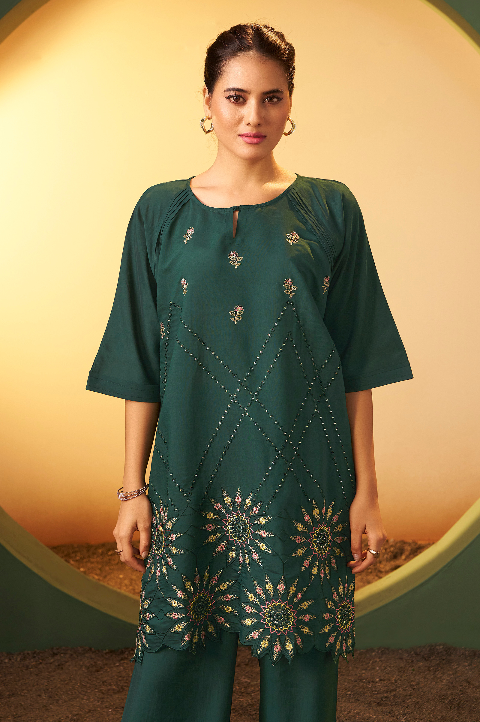 womens-green-embroidered-flared-roman-silk-co-ord-set