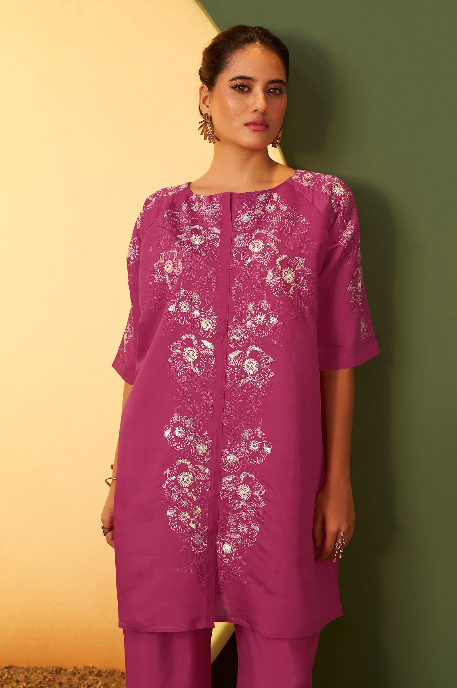 womens-light-pink-embroidered-flared-roman-silk-co-ord-set