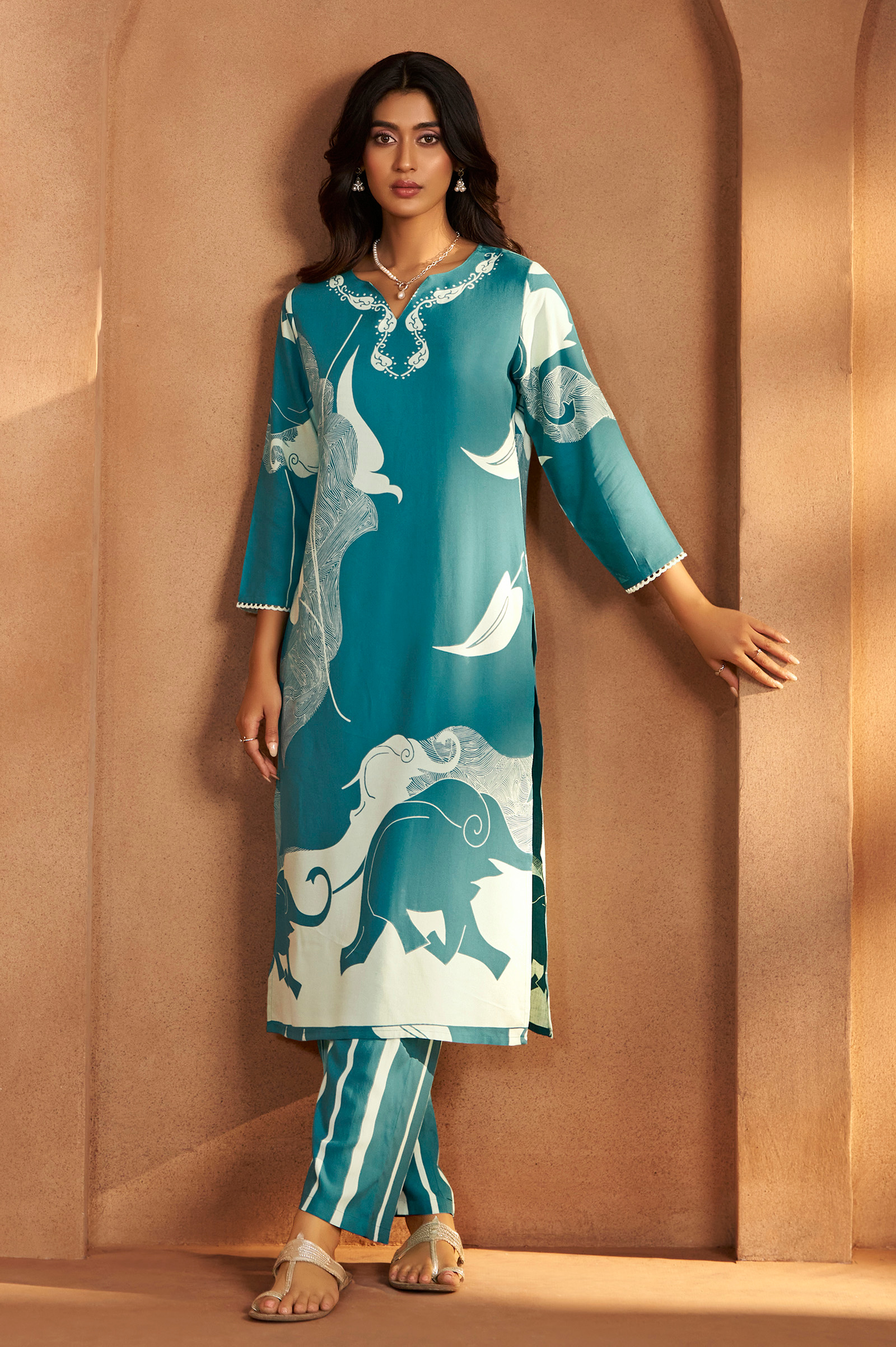 turquoise-blue-viscose-rayon-printed-straight-co-ord-set