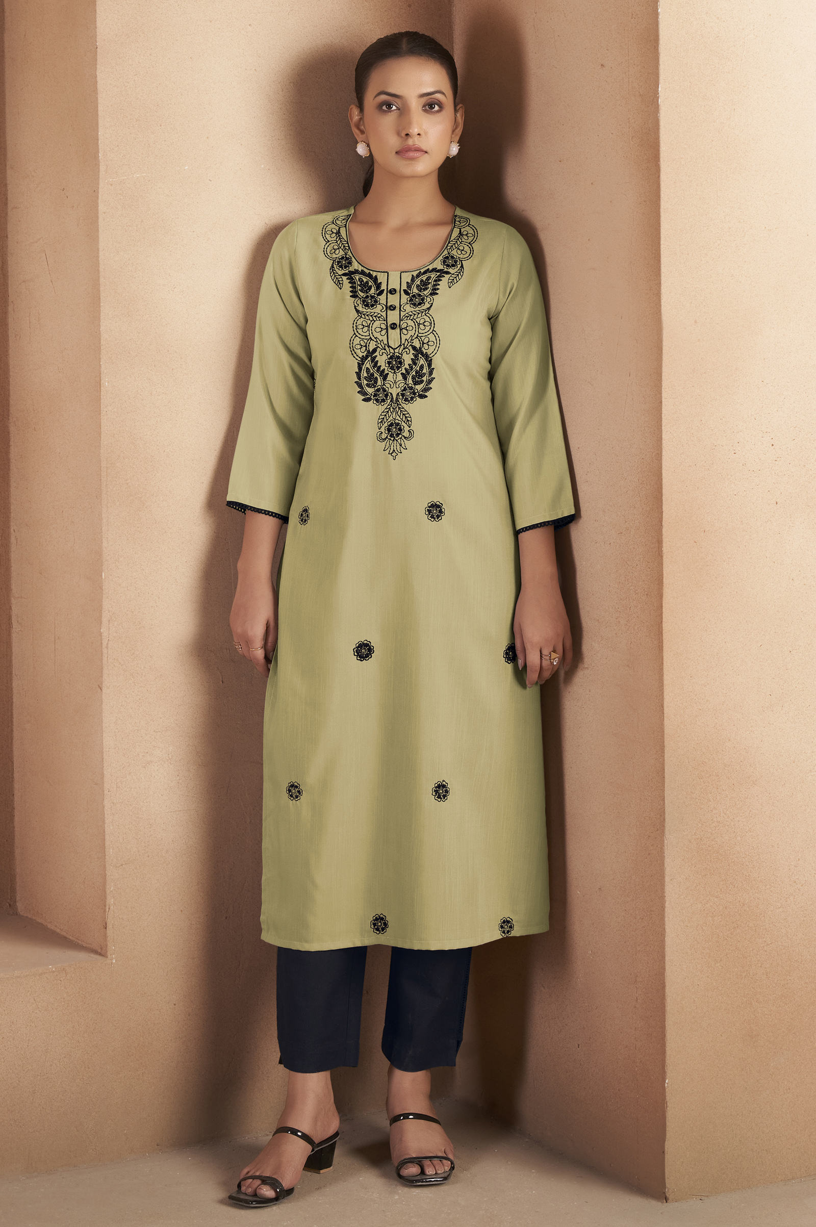 pista-green-cotton-blend-chikankari-embroidered-kurta-for-women