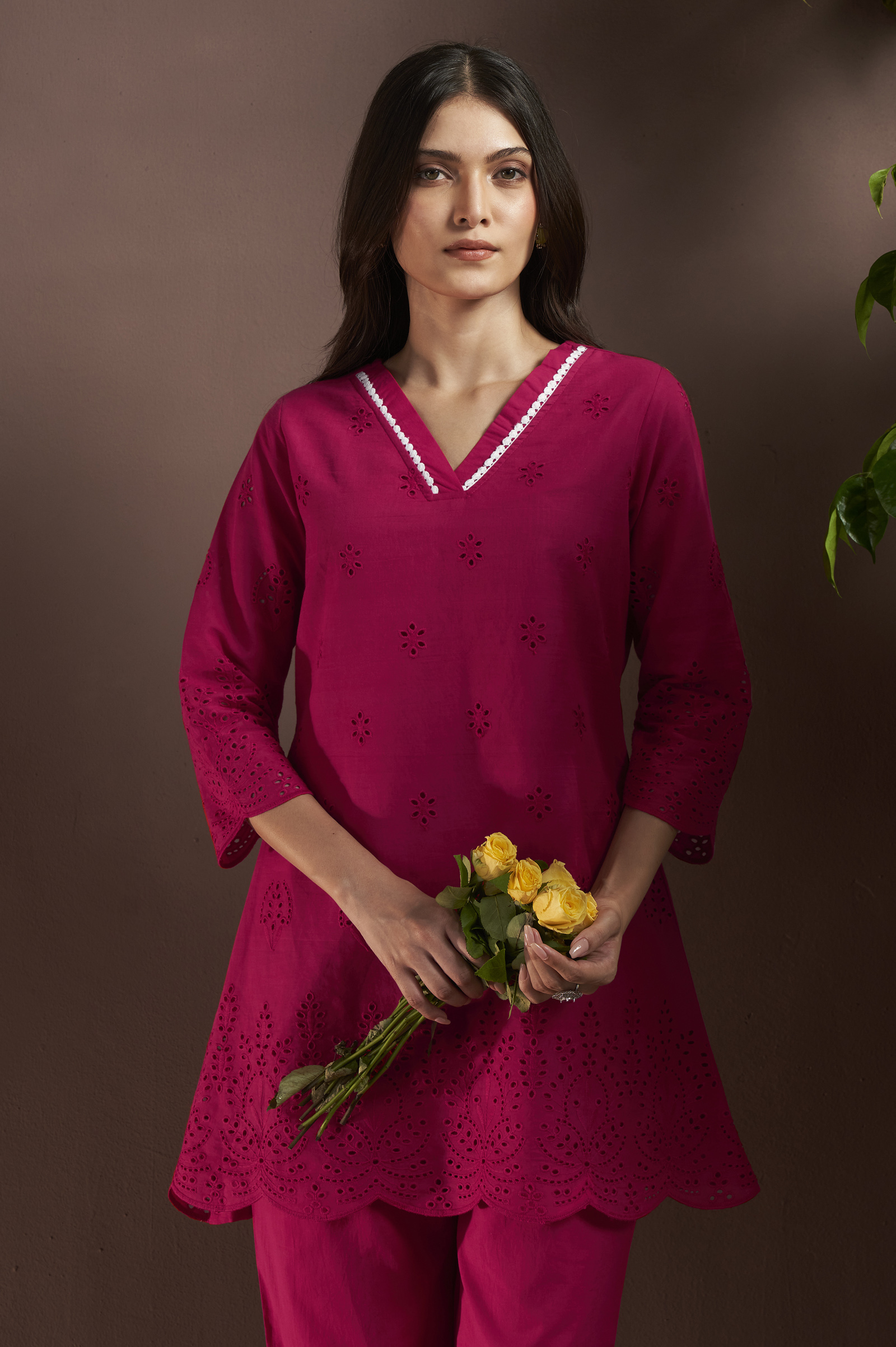 womens-dark-pink-pure-cotton-schiffli-co-ord-set