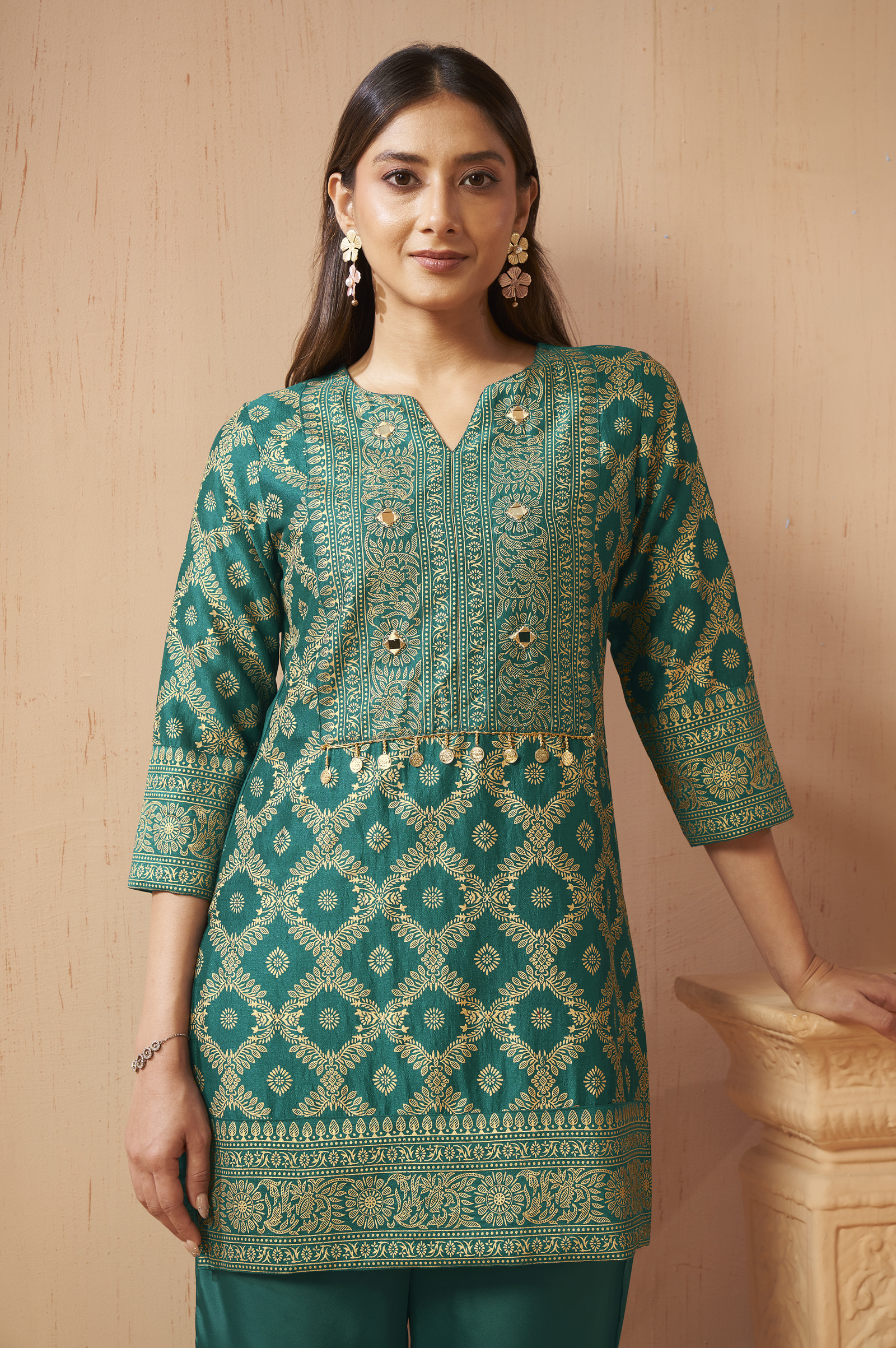 womens-rama-green-jacquard-vichitra-silk-co-ord-set
