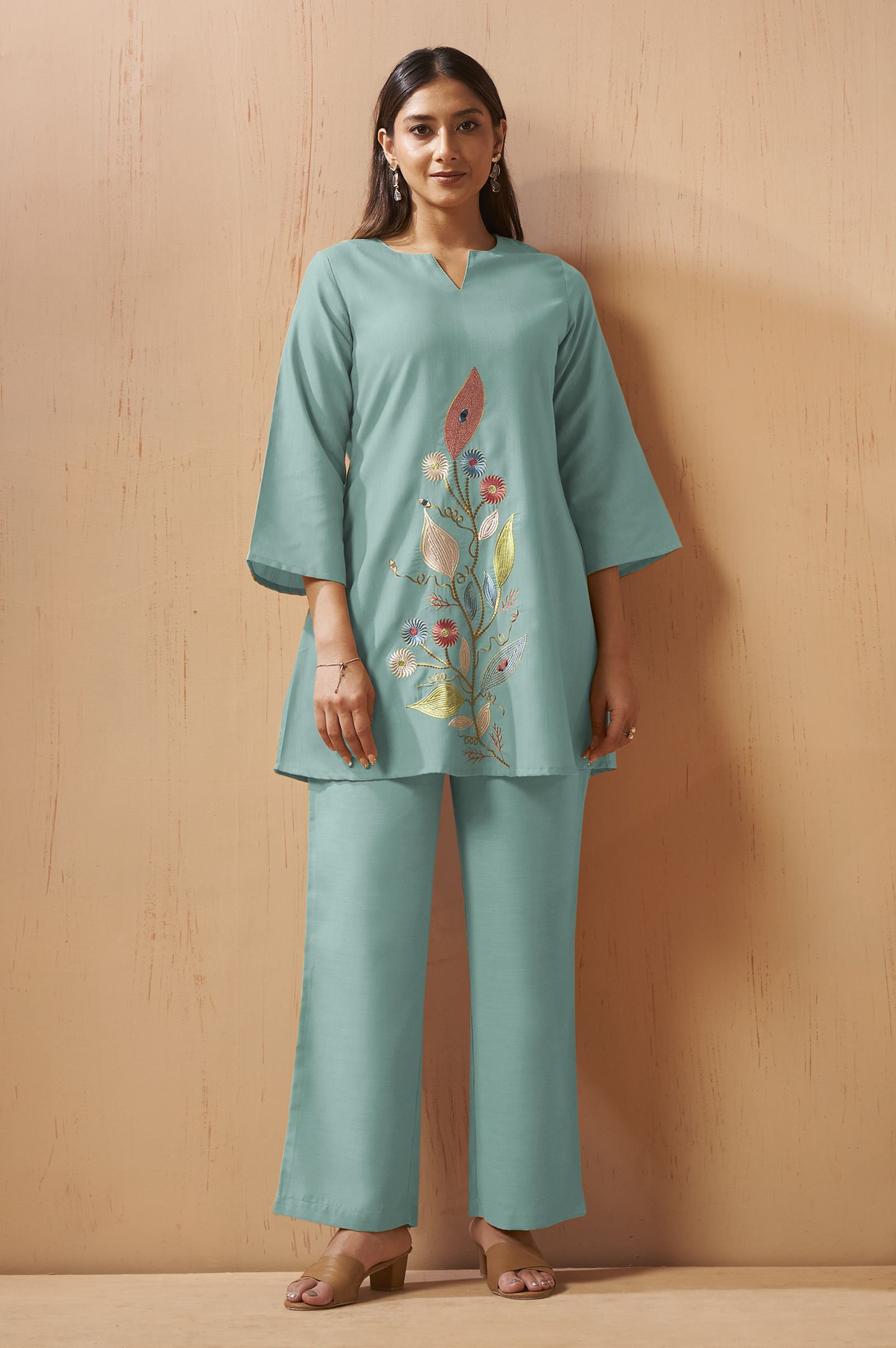 dusty-teal-embroidered-mirror-work-co-ord-set